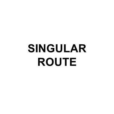 Identidade visual da marca registrada SINGULAR ROUTE, disponível para aquisição e cessão de direitos nos setores de moda, confecção e comércio eletrônico.