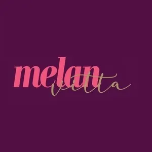 Logotipo oficial da marca MELANVITTA, marca registrada no INPI para o setor de cosméticos e franquias, disponível para venda e cessão de direitos.