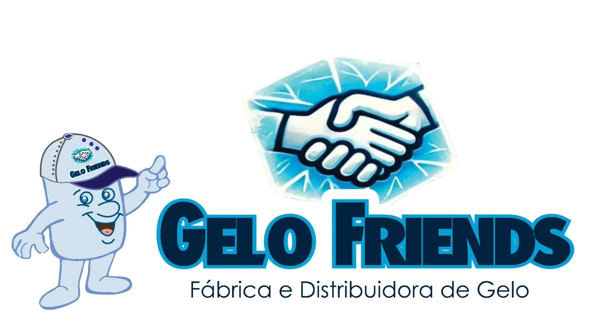 Logotipo da marca registrada GELO FRIENDS no INPI, processo número 938331493, Classe 30 para produção e distribuição de cubos de gelo.