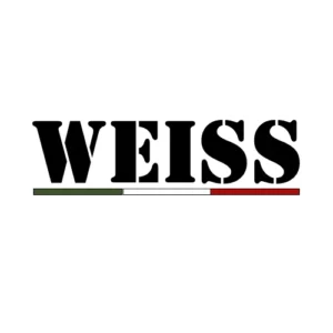 Logotipo da marca registrada WEISS, referente aos registros INPI nas Classes 02 e 08 para tintas, vernizes, primer automotivo e ferramentas manuais.